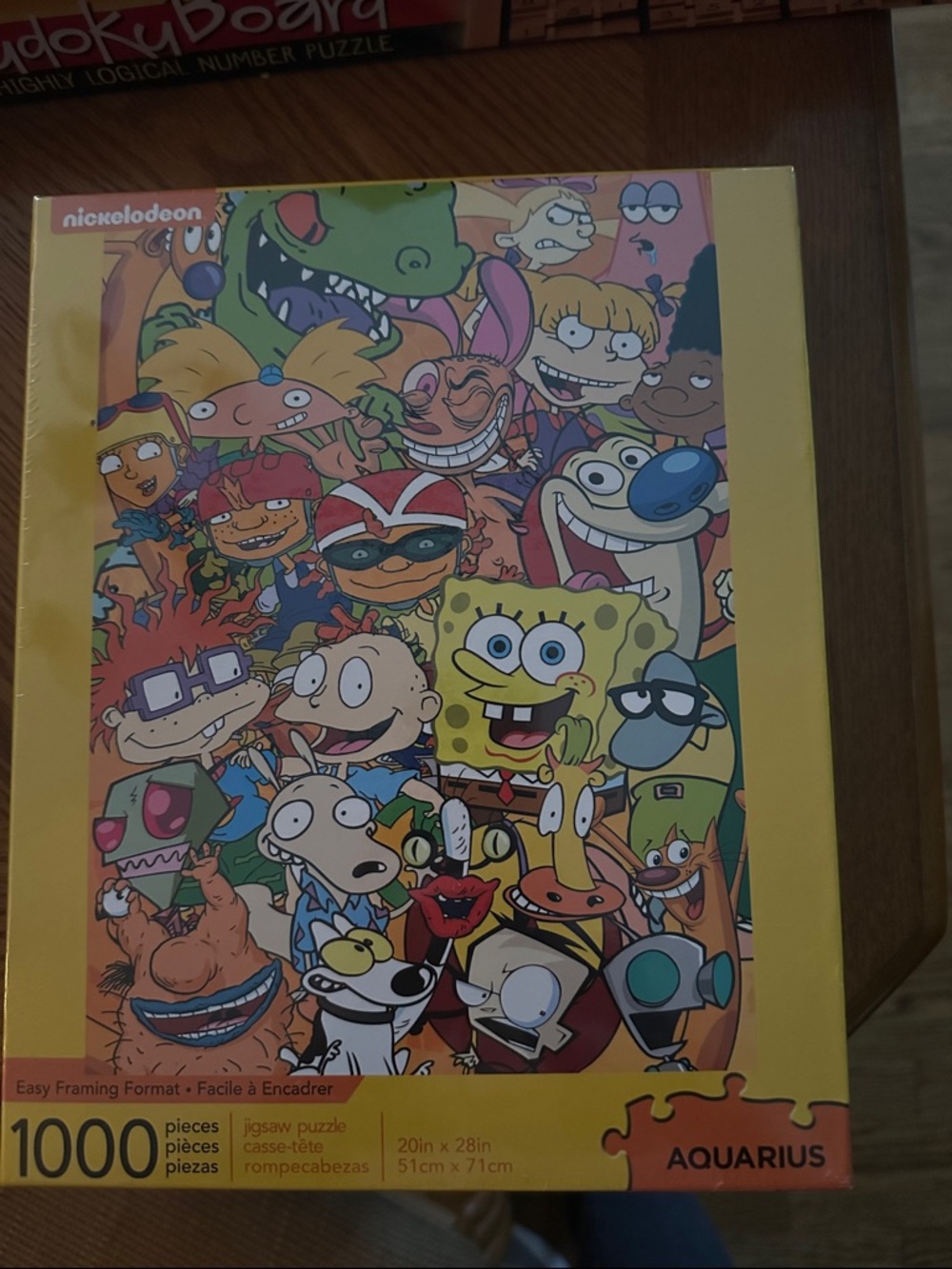 Nickelodeon Colorful Character Collage Puzzle - Yellow Border